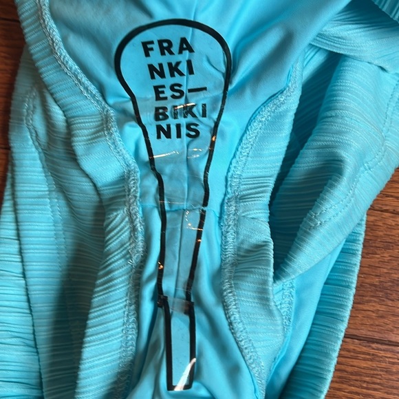NWOT Frankie’s Bikinis | Bright Blue Ribbed Boys Short Swim Bottom Size Medium - Picture 9 of 9